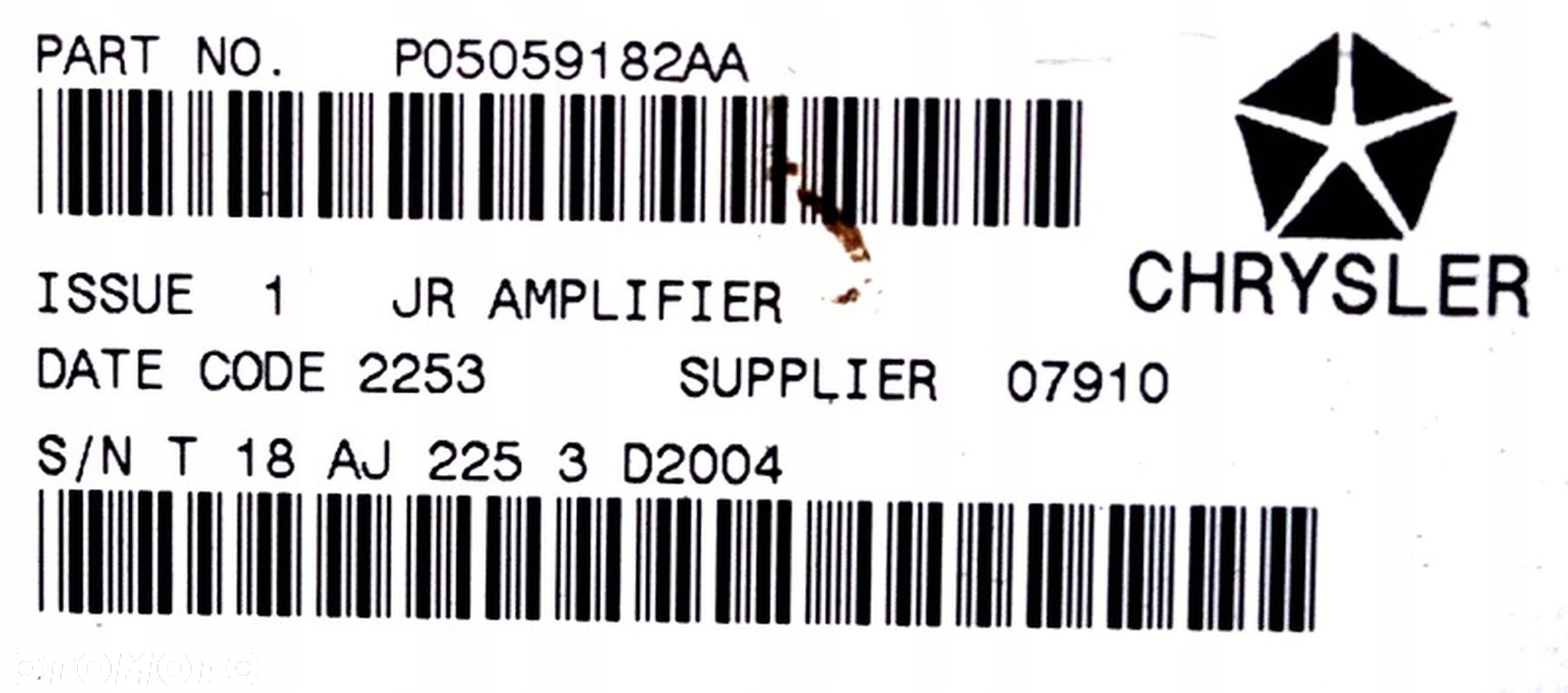 WZMACNIACZ RADIA CHRYSLER SEBRING II P05059182AA - 3
