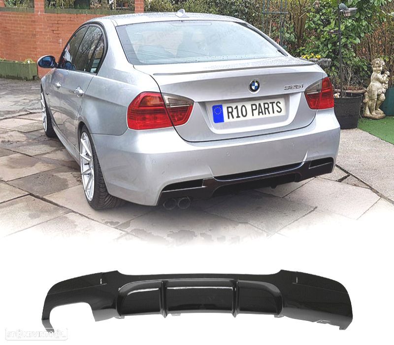 DIFUSOR BMW E90 LOOK M PERFORMANCE PRETO BRILHANTE - 1