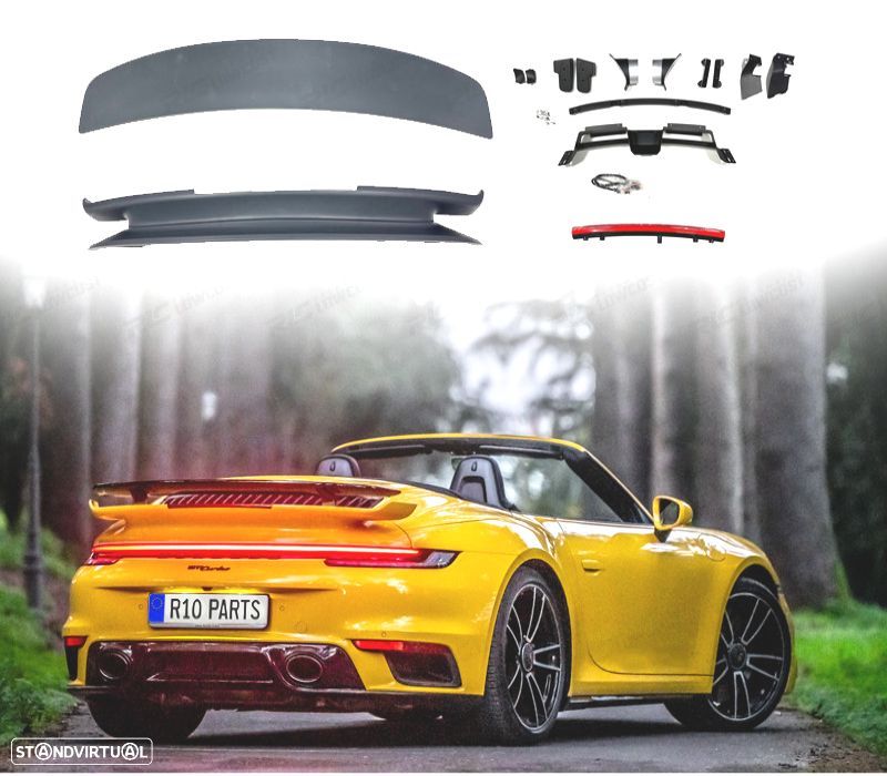 SPOILER AILERON COM AERODINÂMICA ATIVA PORSCHE 911 CARRERA 992 19-23 CABRIO - 1