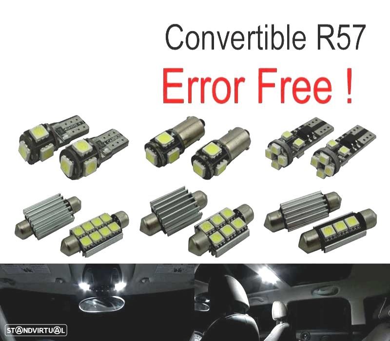 KIT COMPLETO 12 LAMPADAS LED INTERIOR PARA MINI COOPER CABRIO CONVERTIBLE R57 09-15 - 1