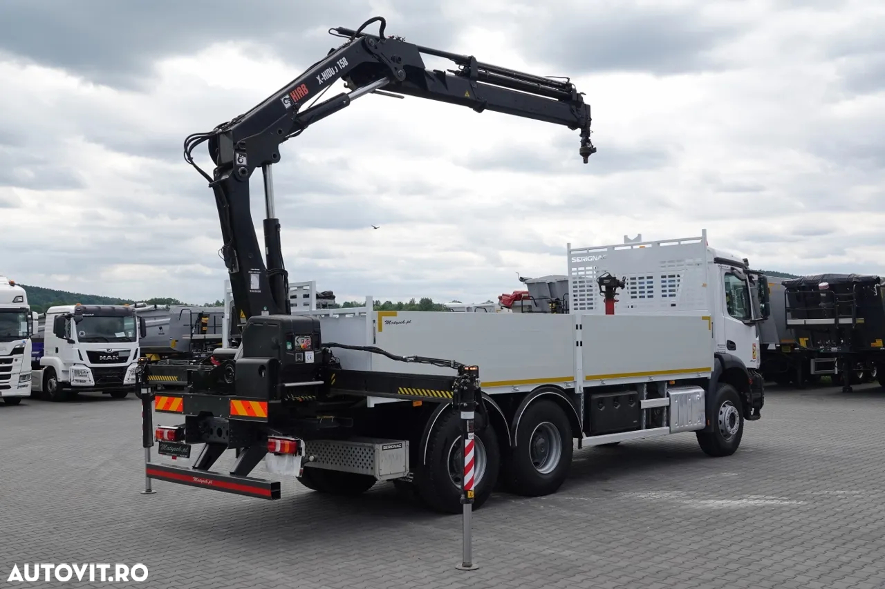Mercedes-Benz AROCS 2640/ 6x4 / TRANSMISIE - 6,5 M / HDS HIAB 158 DS-4 / extensie: 12,5 M / EURO 6 / RADIOCOMANDĂ / ROTATOR / FURCI / 2020 - 4