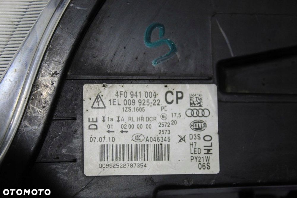 Audi A6 C6 4F0 Lift Xenon Prawy Lampa Przód Prawa Uszkodzona Europa - 8