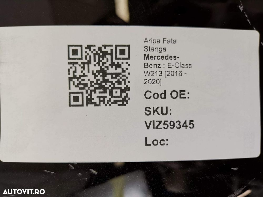 Aripa Fata Stanga Mercedes-Benz  E-Class W213 2016 2017 2018 2019 2020 - 8