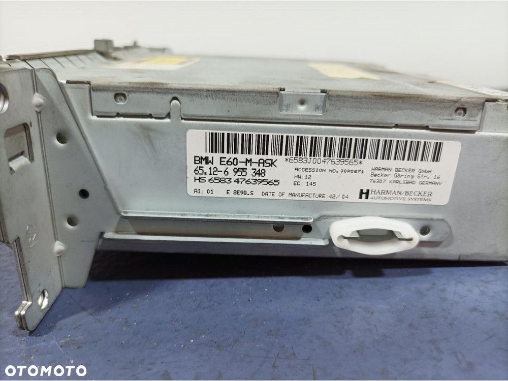 BMW 5 E60 E61 RADIO CZYTNIK TUNER NAPĘD CD 6955348 - 5