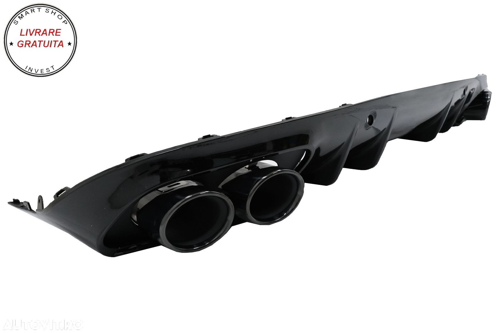 Difuzor Bara Spate Evacuare Dubla si Tobe Ornament Mercedes C-Class C205 A205 Coup- livrare gratuita - 5