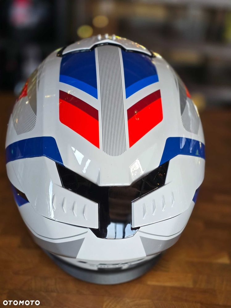 Kask motocyklowy ls2 stream II kolor niebieski bialy czerwony vintage - 4