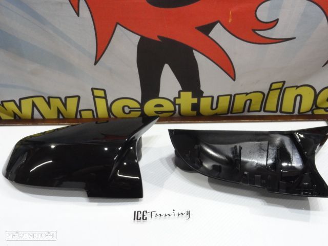Capas, carcaça de espelhos M3 look em preto brilhante BMW F22, F23, F30, F20/F21 12-14, F30, F31, F32, F33, F34, F36, X1 E84. E87, i3 - 11