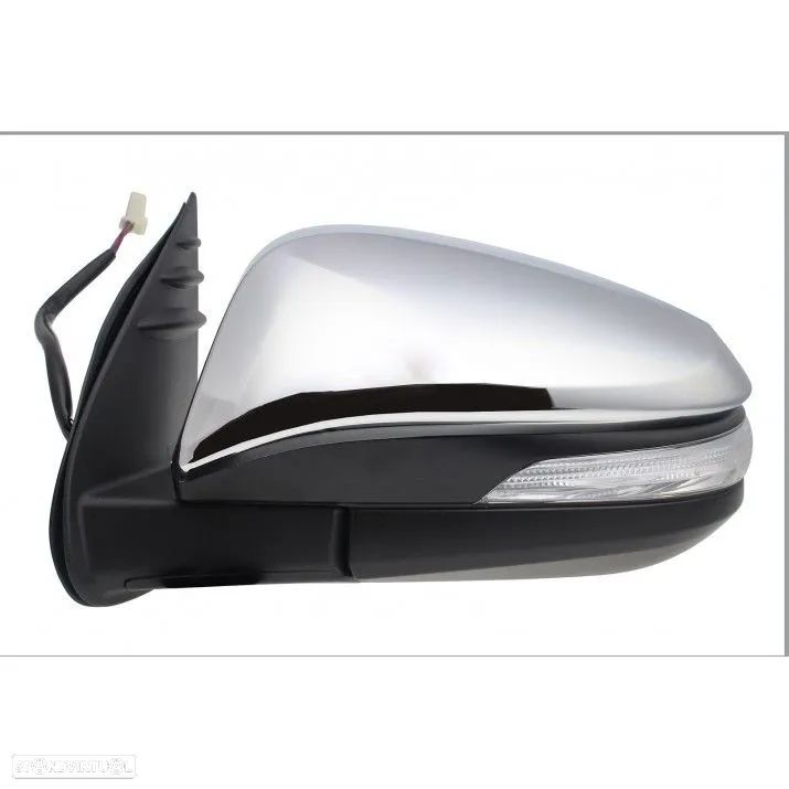Espelho retrovisor Toyota Hilux GUN125 Anos 2015- Cromado com pisca - 2