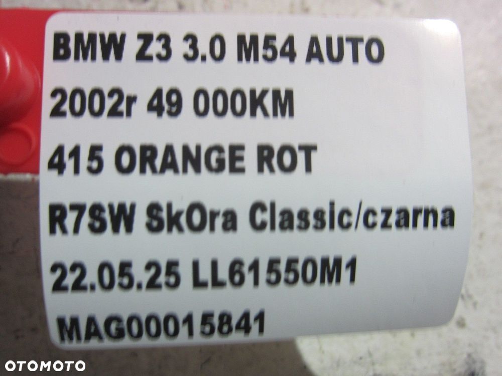 BMW Z3 E36 CABRIO USZCZELKA SZYBY CZOŁOWEJ DACHU DRZWI 51718410169 8397619 - 13