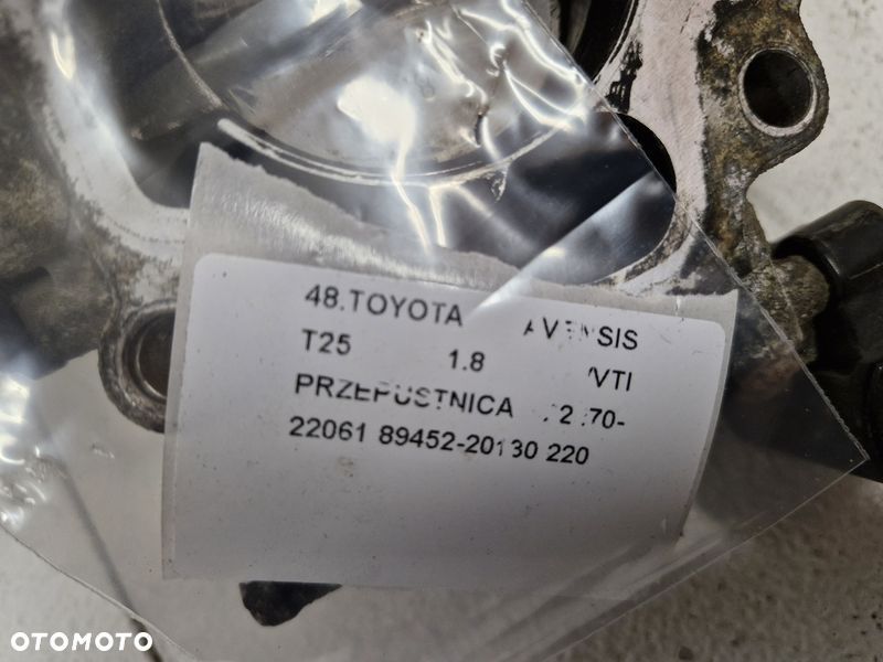 toyota avensis t25 1.8 vvti przepustnica powietrza 22270-22061 89452-20130 - 9