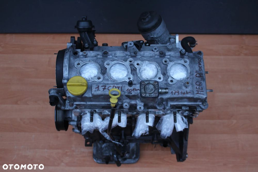 SILNIK SŁUPEK OPEL MERIVA A CORSA C COMBO 1.7 CDTI 101KM Z17DTH NIEMCY OSPRZĘT DENSO 179000km - 1