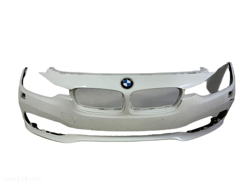 ŁADNY NIEUSZKODZONY ZDERZAK PRZEDNI PRZÓD BMW 3 LCI F31 F30 15-20 BEZ PDC ALPINEWEISS - 1
