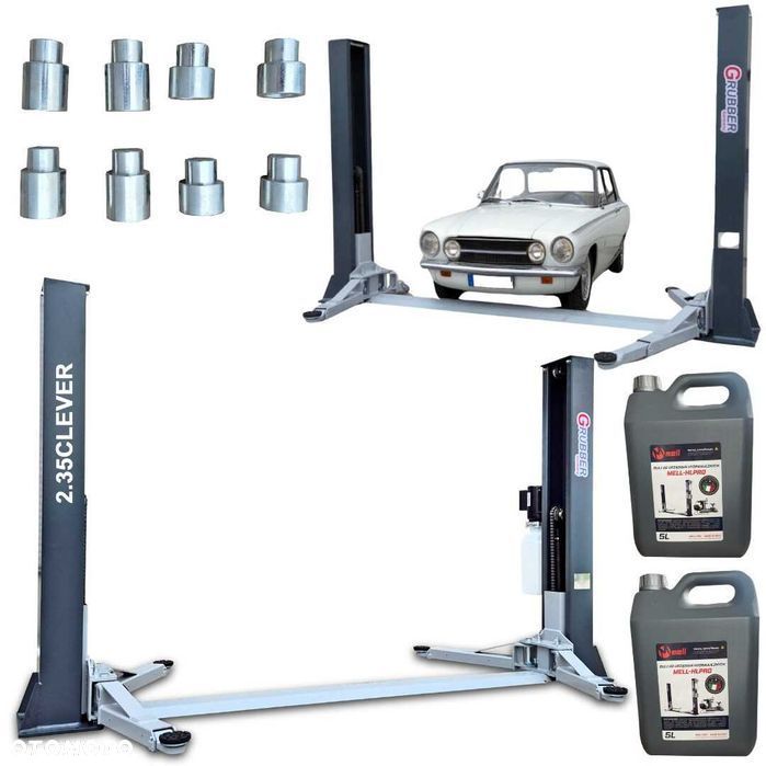 PODNOŚNIK Dwukolumnowy 3500kg 230V 2,2kW 1500mm + Adaptery GRUBBER - 7