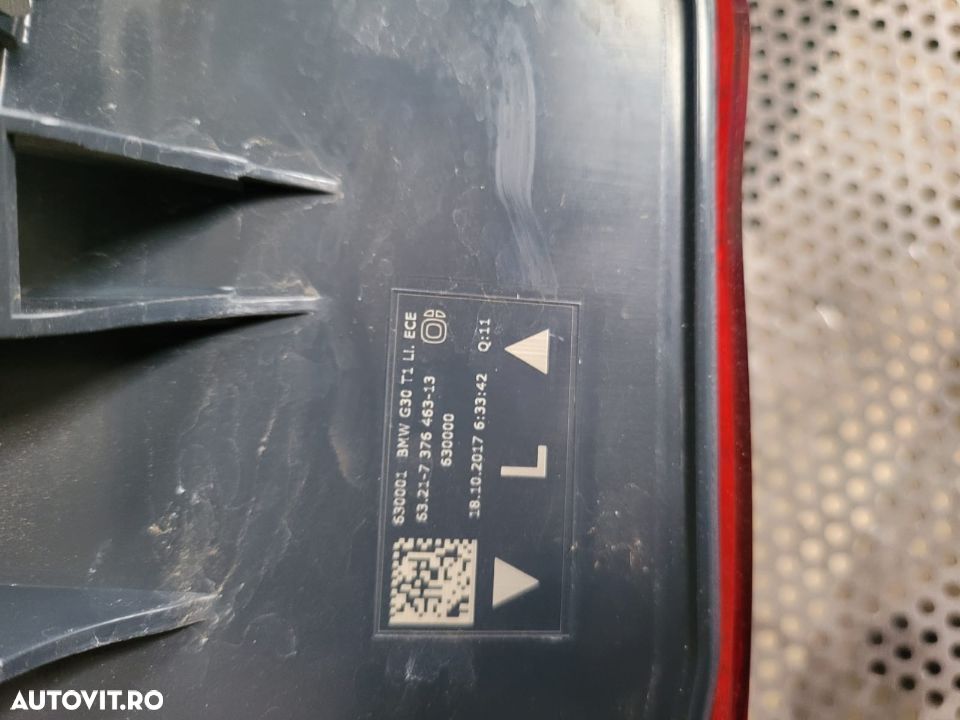 Stopuri Lampa Stop Tripla Stanga Dreapta Aripa Portbagaj Bmw G30 Originale - 6