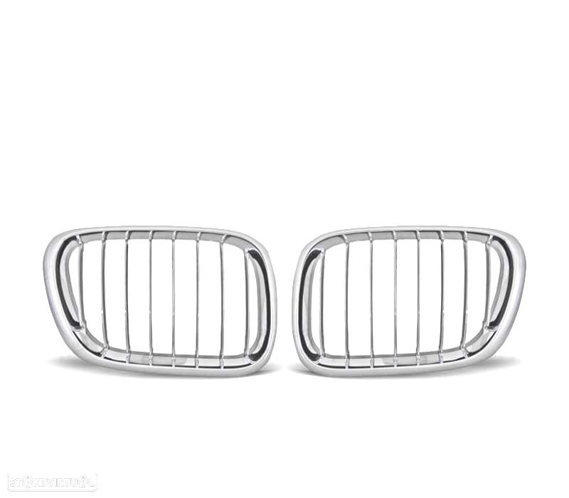 GRELHAS FRONTAIS BMW X5 99-03 CROMADAS - 2