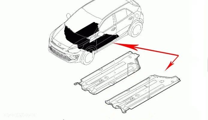 Osłona podwozia Kia Stonic Kia Rio 4 IV 17r.- NOWA lewa osłona dolna płyta boczna oryginalna 84215-h - 1
