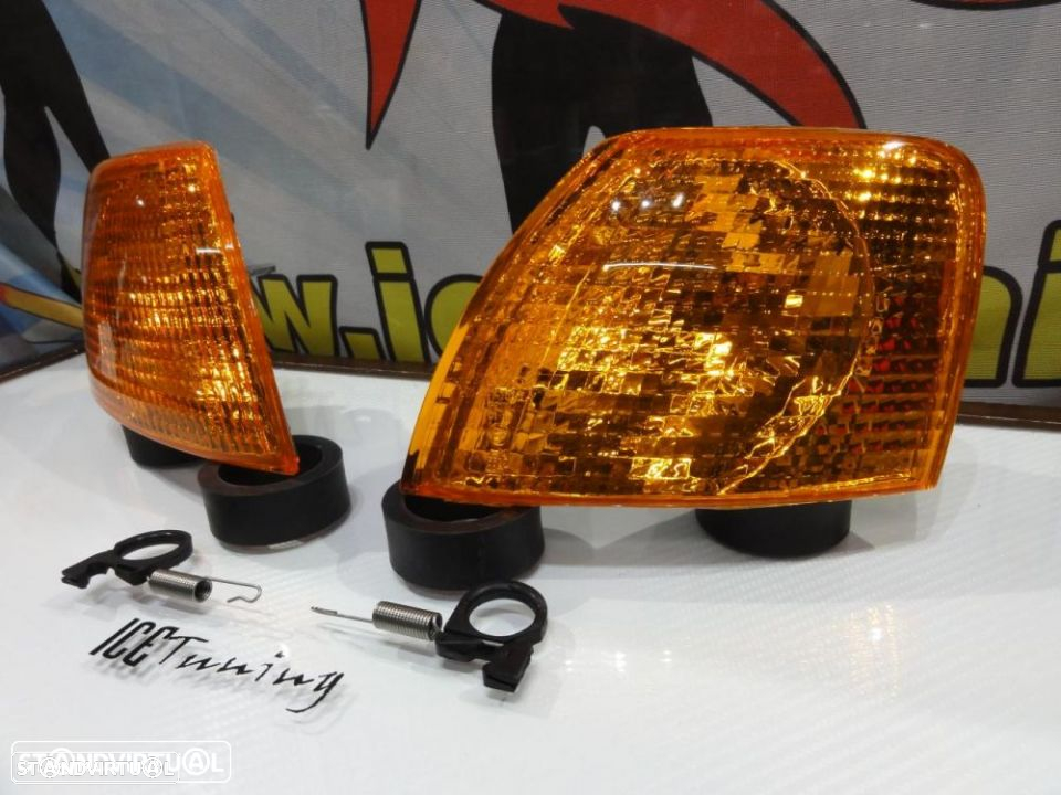 Piscas / Farois / Farolins frontais VW Passat 3B / B5 96-00 Fundo Laranja JDM - 4