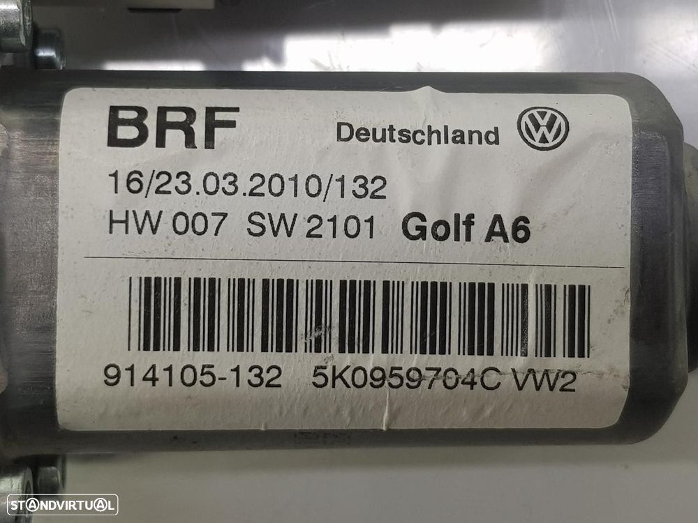 MOTOR ELEVADOR DE VIDRO TRASEIRO DIREITO VOLKSWAGEN GOLF VI 2010 - 3