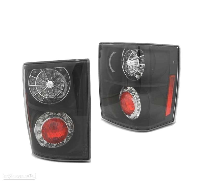 FAROLINS TRASEIROS LED RANGE ROVER III 02-12 PRETO - 1