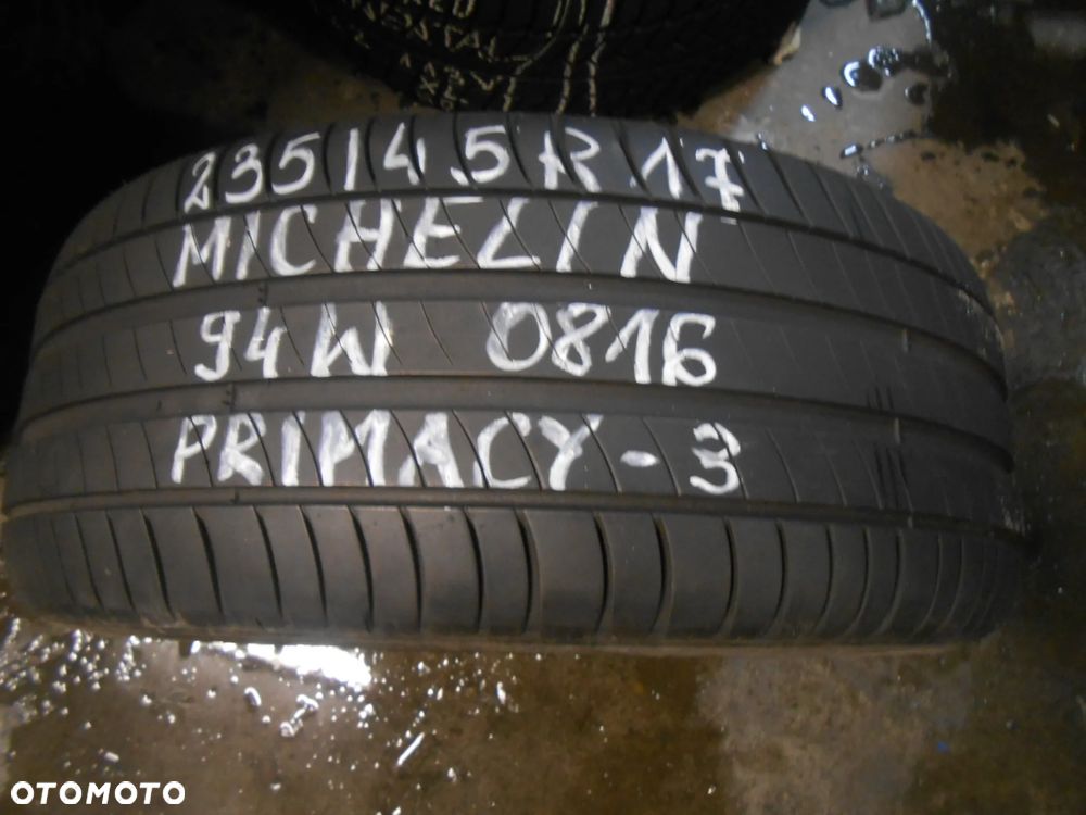OPONA POJEDYNKA 235/45R17 MICHELIN PRIMACY 3 DOT 0816 6.4MM - 1
