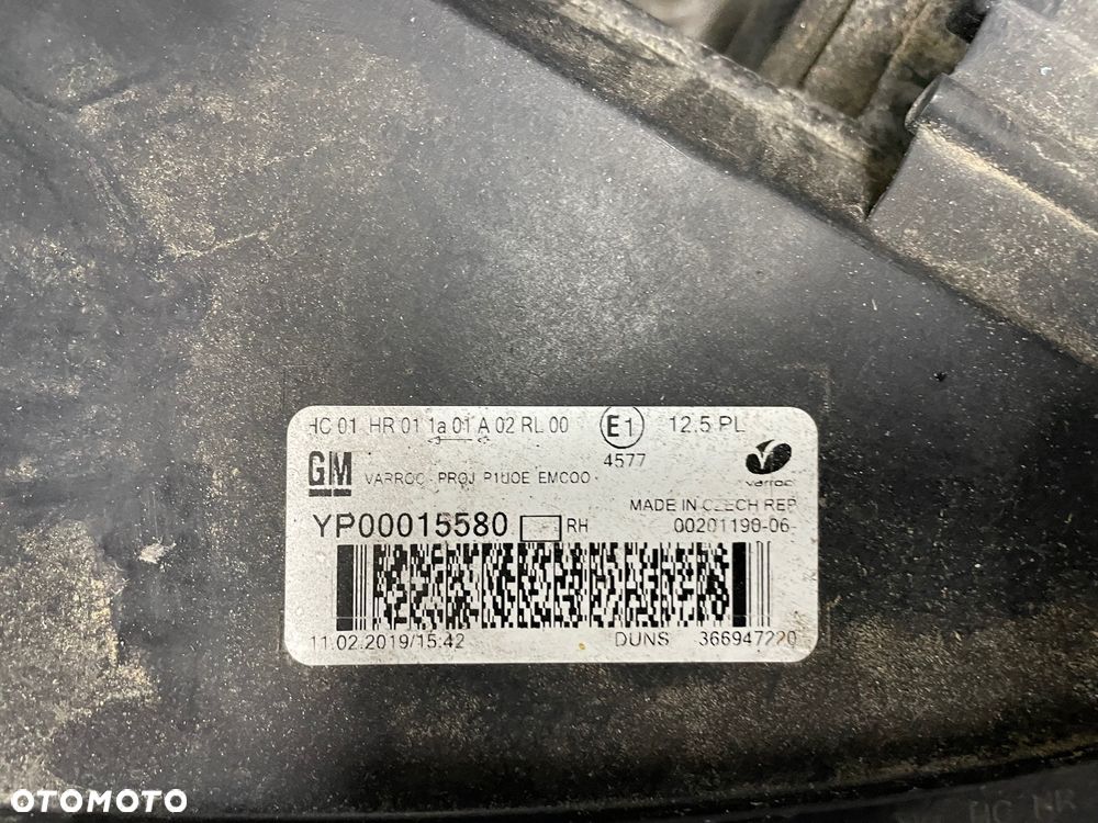 LAMPA PRAWA ZWYKŁA H7 LED OPEL GRANDLAND X YP00015580 - 6