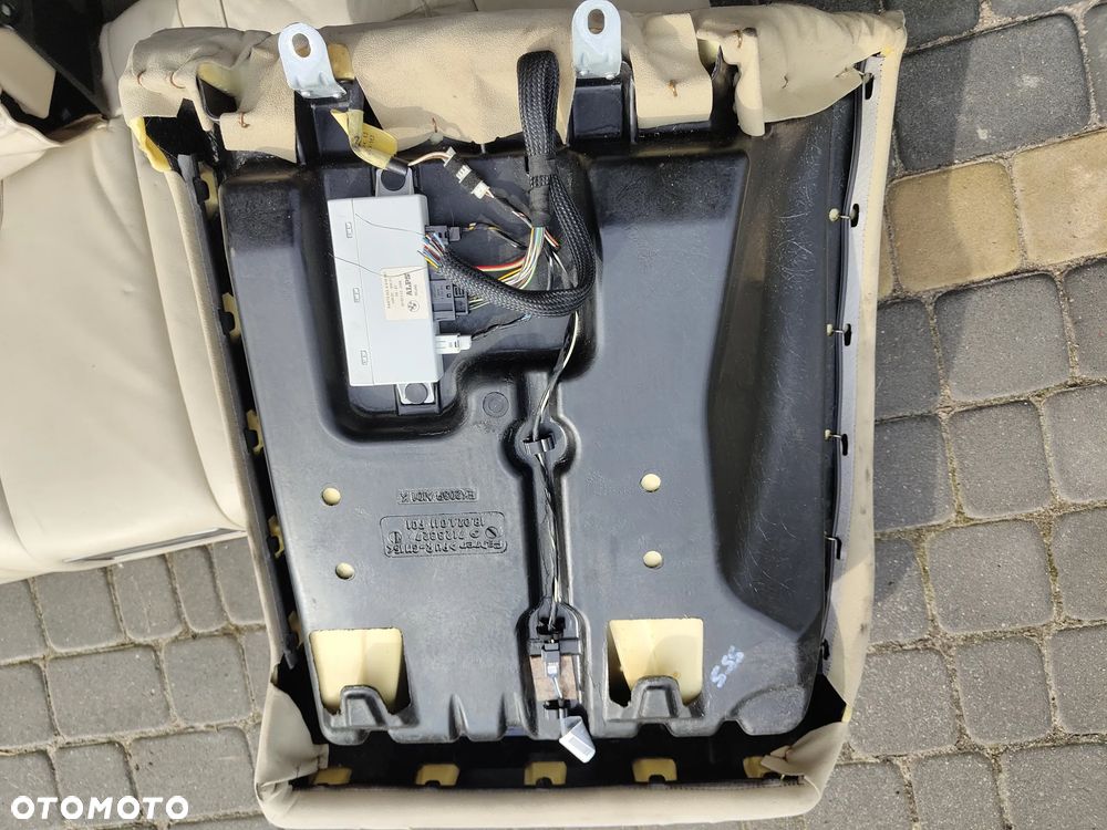 BMW E65 Kanapa skórzana skóra jasna kremowa Podgrzewana - 5