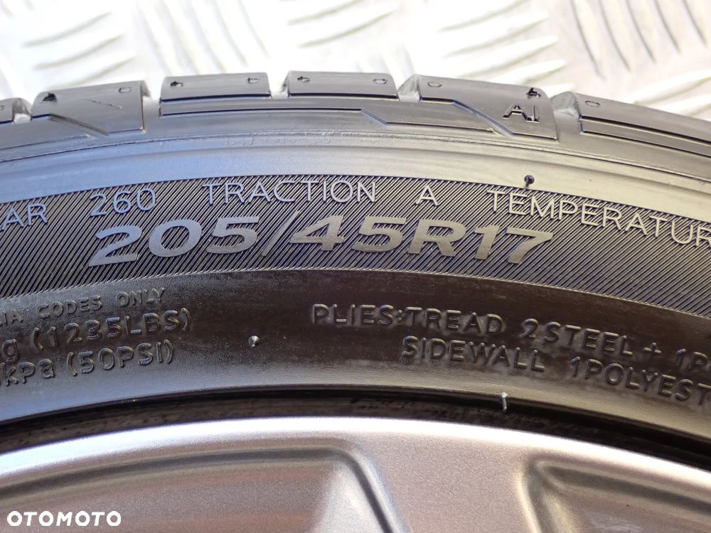 KOŁA FELGI ALUMINIOWE FORD  7JX17  ET 47,5  4X108  H1BJ-1007-D1A  H1BJ-1007-M1A Z OPONAMI LATO HANKOOK  205/45/17 - 12