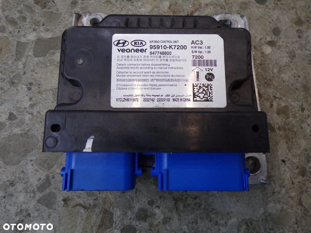 MODUŁ STEROWNIK PODUSZEK HYUNDAI I10 III 95910-K7200 - 1