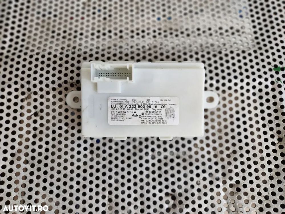 Modul Keyless Mercedes C Class E Class W205 W213 W238 W222 GLC W253 X253 Cod A2229009915 Dezmembrez Mercedes GLC X253 W253 Volan Stanga Motor 654.920 - Dezmembrari Arad - 4