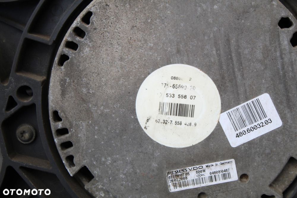 WENTYLATOR BMW X5 E70 X6 E71 3.0D 7558428 - 4