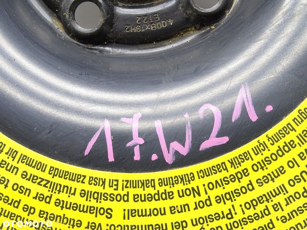 KOŁO DOJAZDOWE ZAPASOWE 125/70R19 5X112 ET 22 8W0601027 AUDI A4 B9 8W - 7