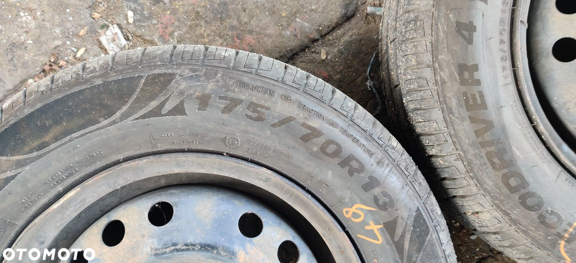 KOŁA FELGI STALOWE 13 CALI OPONY LATO ŁADNE DAEWOO LANOS OPEL CORSA C 4X100 ET49 175/70/13 - 3