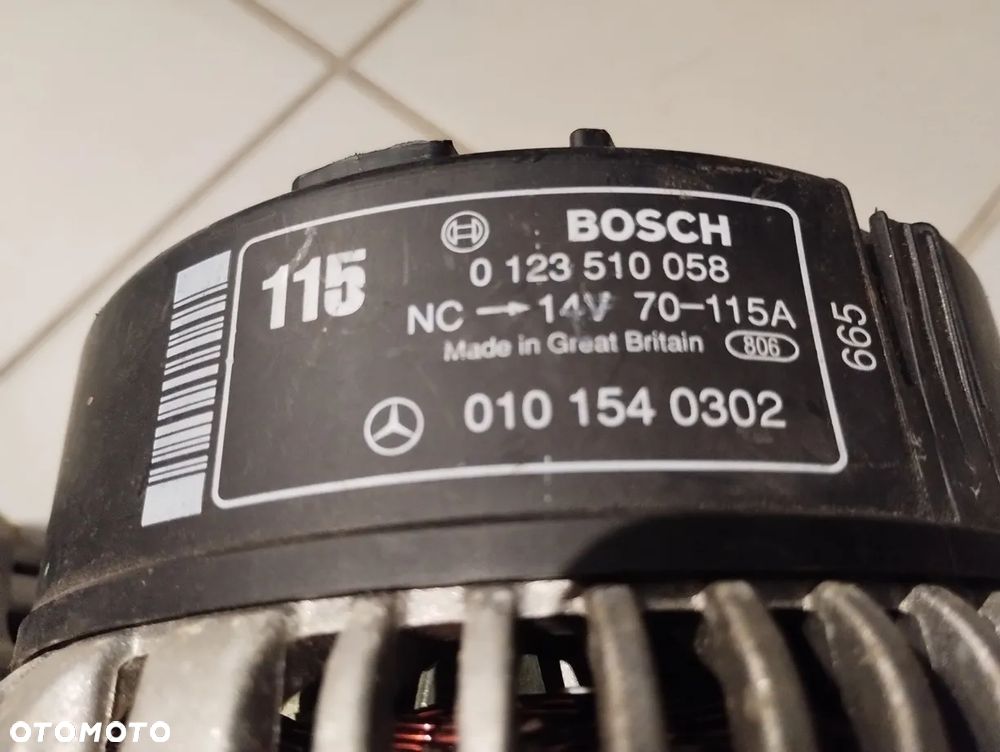 Alternator Mercedes Sprinter 901 902 903 904 C klasa S klasa G klasa VITO VIANO 0111540602 BOSCH 0123510058 - 2