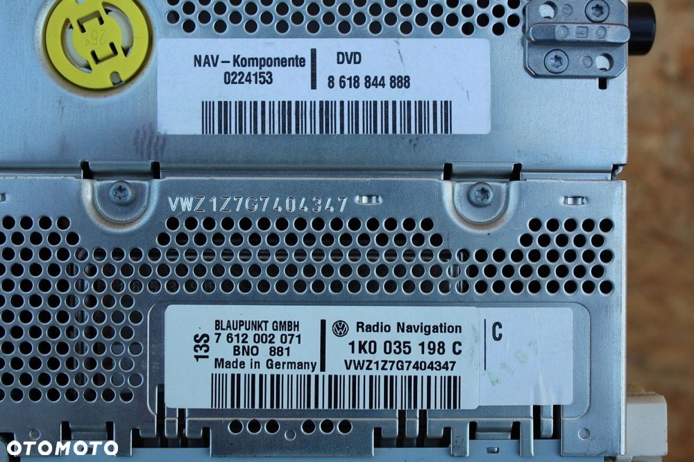 Radio Nawigacja VW GOLF JETTA TOURAN PASSAT 1K0920874B 2din - 6