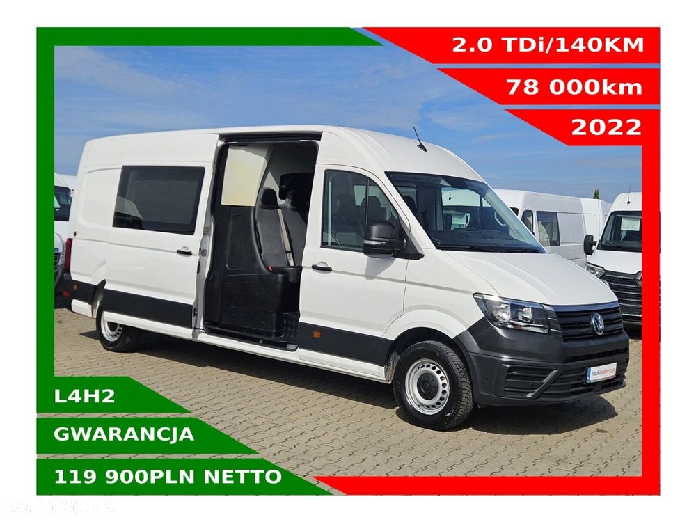 Volkswagen Crafter L4H2 *119900zł NETTO* Brygadówka 7 osób 2.0TDi/140KM - 1