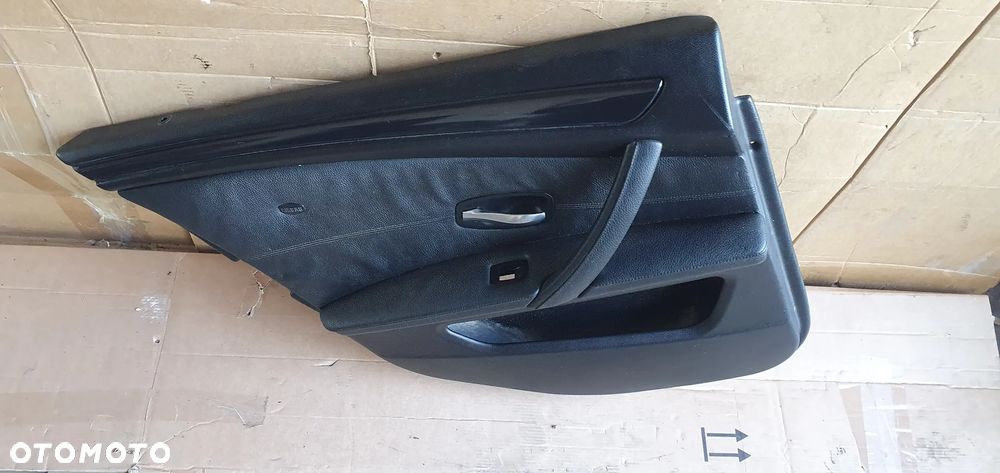 Boczek tapicerka lewy tył tylna lewa skóra AIRBAG BMW 5 E60 Lift - 2