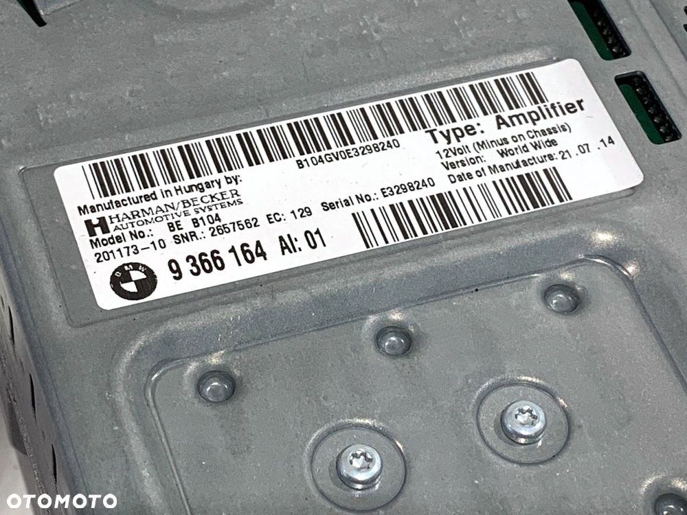 GŁOŚNIKI KOMPLET  BMW X6 (F16, F86) 2014 - 2019 xDrive 30 d 190 kW [258 KM] olej napędowy 2014 - - 9