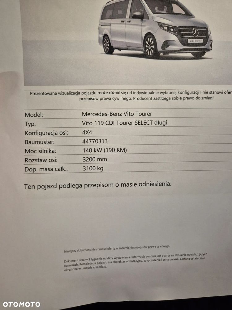 Mercedes-Benz Vito Tourer L2 Select 4x4 9G-Tronic 447.703 - 2