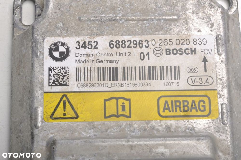 BMW 5 F10 LIFT SENSOR PODUSZKI AIRBAG 6882963 - 2