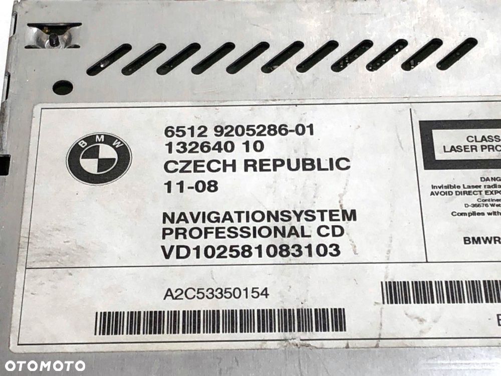 RADIO  BMW X3 (E83) 2003 - 2011 xDrive 20 d 130 kW [177 KM] olej napędowy 2008 - 2010 9205286 - 6