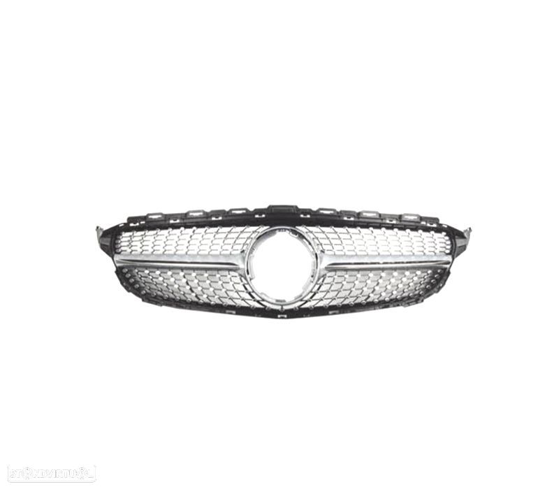GRELHA FRONTAL MERCEDES W205 18-21 LOOK AMG CROMADO DIAMOND - 2