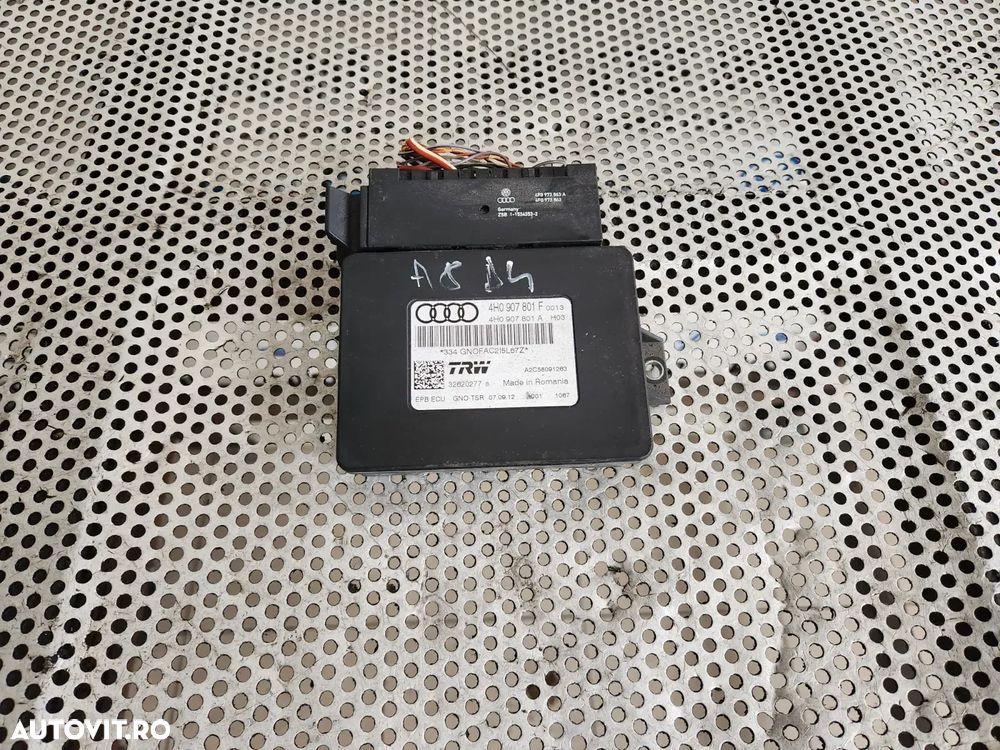 Calculator Modul Frana De Mana Audi A6 4G C7 A7 A8 4H D4 An 2010-2011-2012-2013-2014-2015-2016-2017 Cod 4H0907801F Dezmembrez Audi A8 3.0 Tdi Motor CLA Cutie NNY An 2010-2011-2012-2013-2014-2015-2016-2017 - Dezmembrari Arad - 2