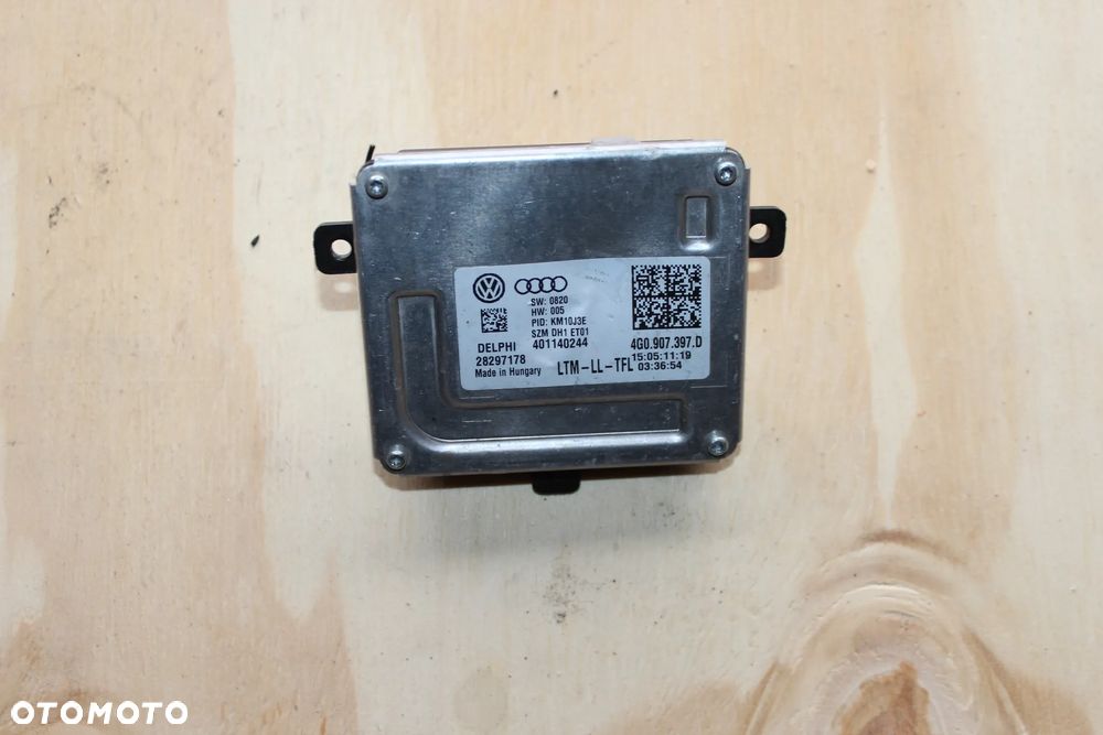 PRZETWORNICA MODUŁ LAMPY LED AUDI VW 4G0907397D 2014 - 2
