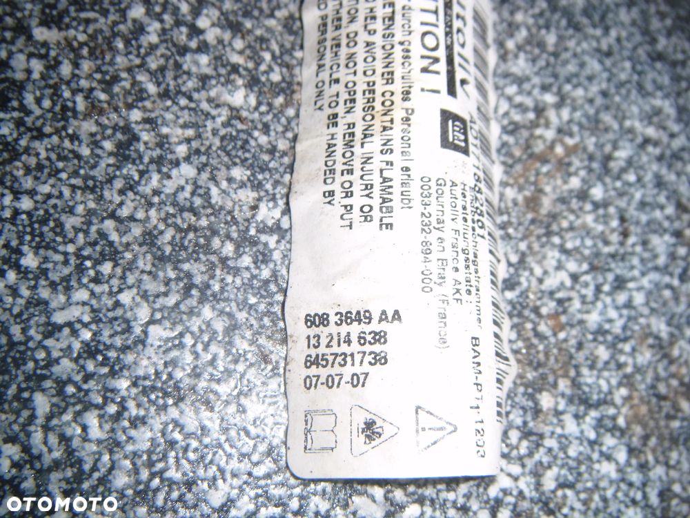 opel corsa d 3d 07r dopinacz pasa prawy przód 13214638 - 2