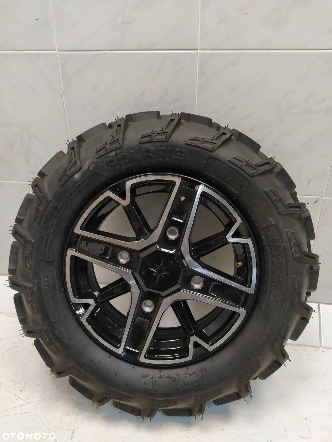 POLARIS SPORTSMAN XP 1000 FELGA CHROM 14X5.5 R14 ET46.67 OPONA POLARIS CARLISLE 26X8X14 NOWE KOŁO - 2