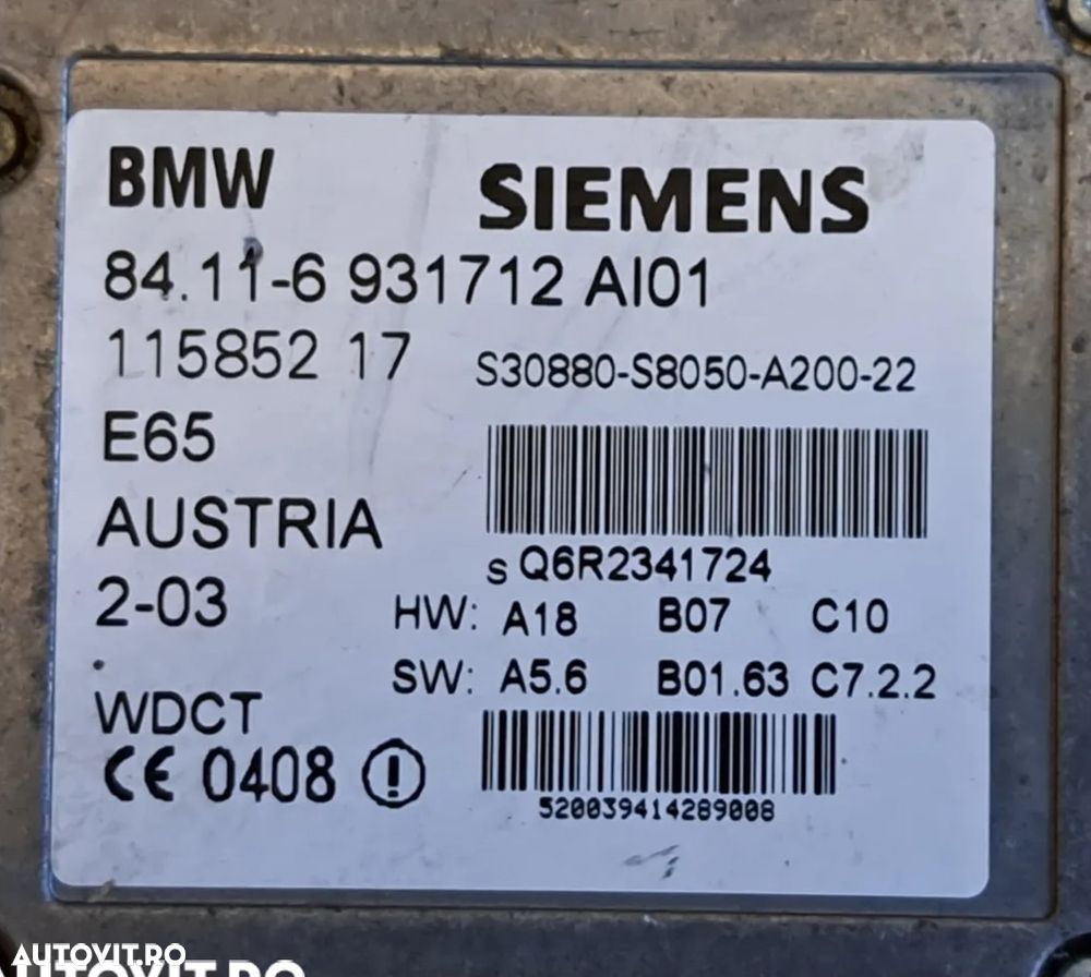 Calculator modul ECU unitate telefon Original BMW E65 E66 E67 - 2