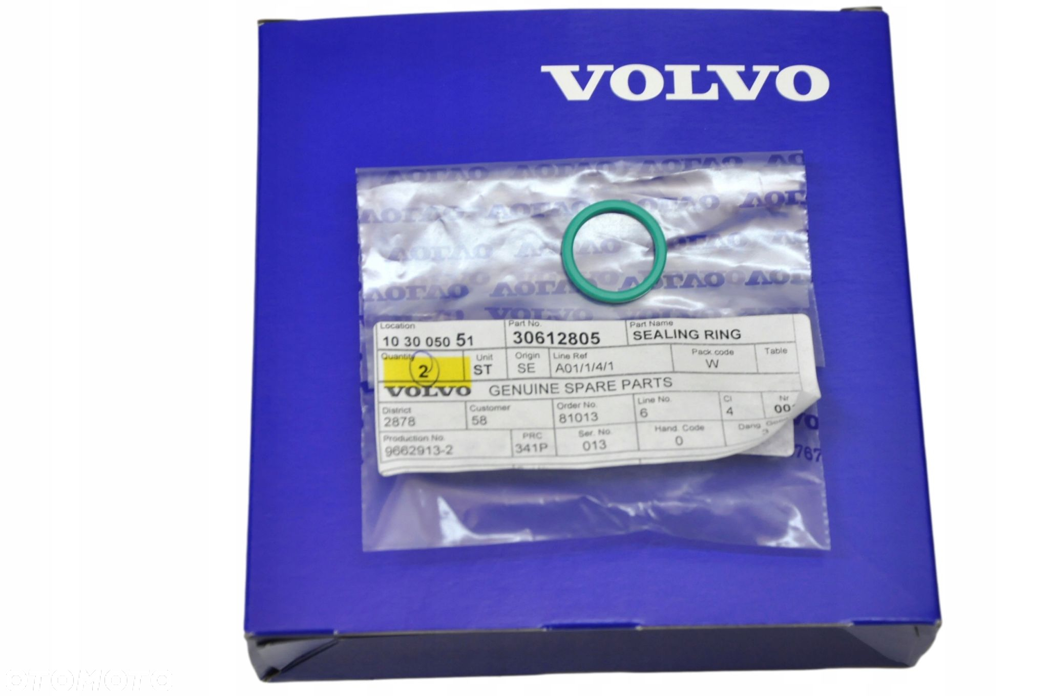 VOLVO C30 C70 S40 V50 oring zaworu faz rozrzadu OE 30612805 - 2