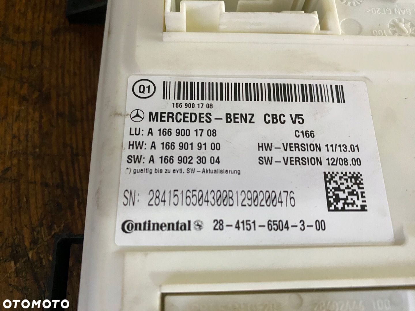 MERCEDES ml 166 modul sam A 1669001708 - 2