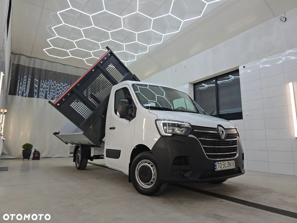 Renault MASTER 17Km WYWROTKA 3 STRONNA 1011Kg Ładowność SILNIK 2,3 AUTO NIE UŻYWANE NA GWARANCJI STAN NOWY NOWY NOWY SALON POLSKA TO SŁONIK BOGATE WYPOSAŻENIE HAK LEDY KLIMA TEMPOMAT - 2