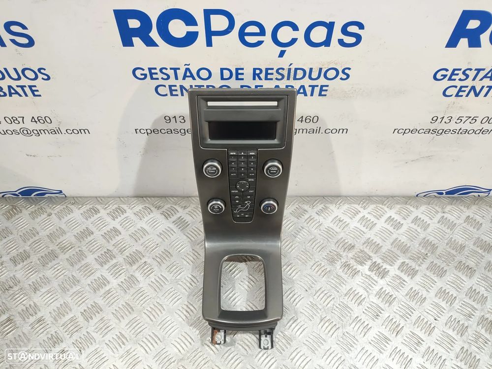 CONSOLA CENTRAL DISPLAY MULTIMEDIA COMANDOS CONTROLO CHAUFFAGE VOLVO S40 MK2 FACELIFT R-DESIGN ORIGINAL - 6